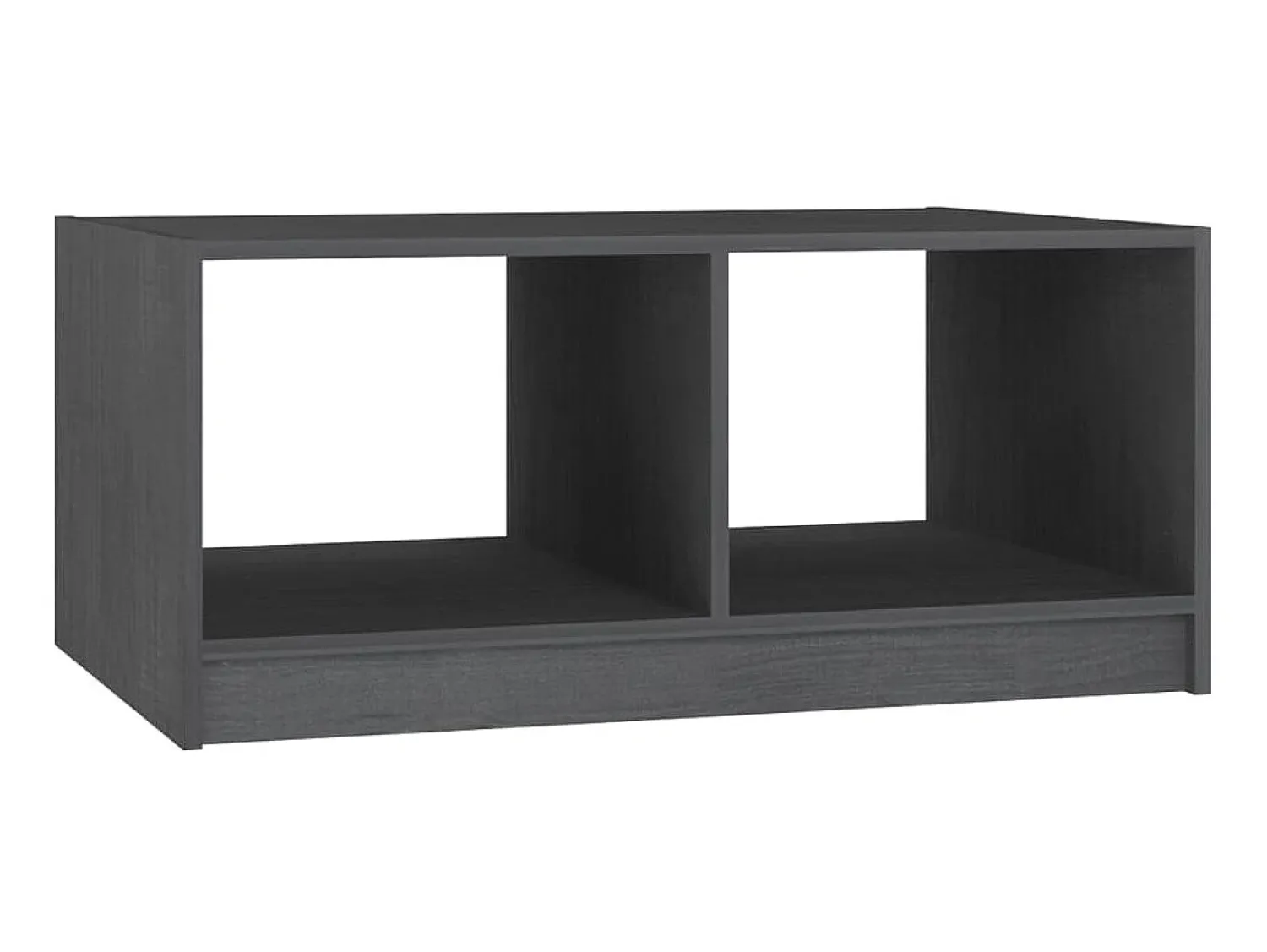 Hot Mesa de centro 75x50x33,5 cm madeira de pinho maciça PT571306 Cinzento