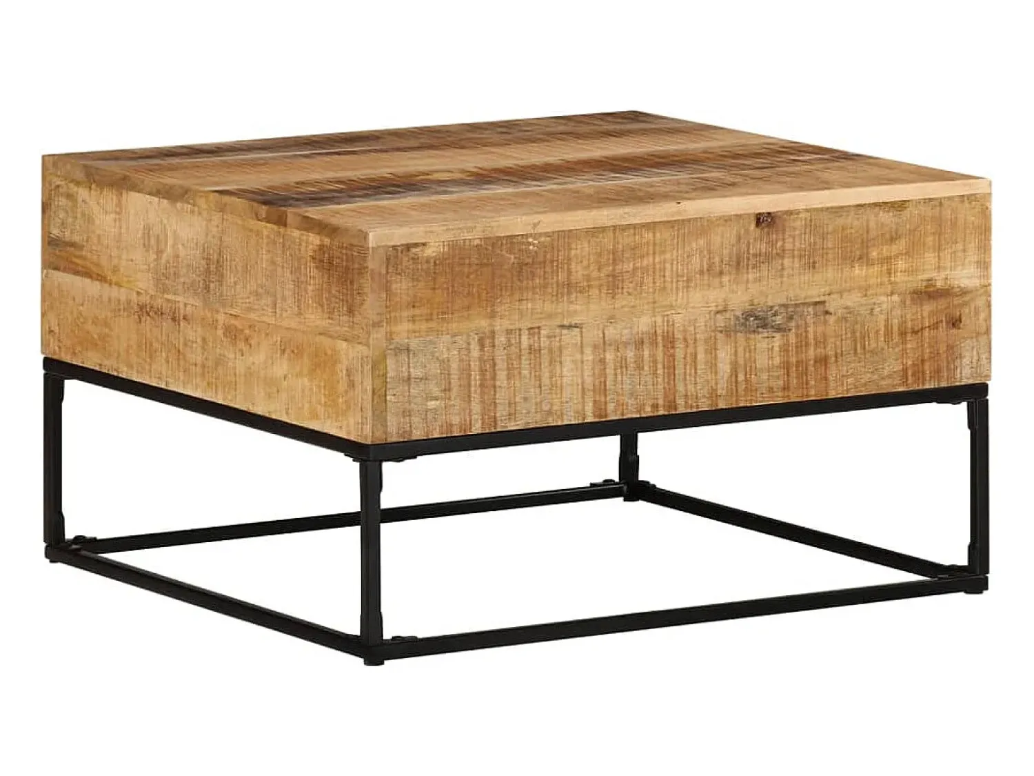 Mesa De Centro| Mesa de centro 68x68x41 cm madeira de mangueira áspera PT752123 Castanho