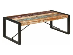 Mesa De Centro*vidaxl Mesa de centro 120x60x40 cm madeira recuperada maciça Multicor