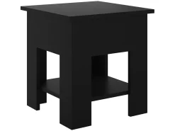 Mesa De Apoio* Mesa de centro 40x40x42 cm madeira processada PT653938 Preto