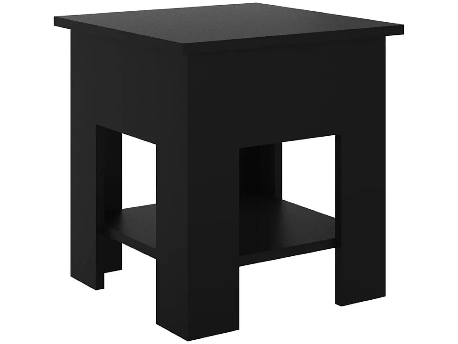 Mesa De Apoio* Mesa de centro 40x40x42 cm madeira processada PT653938 Preto