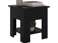 Mesa De Apoio* Mesa de centro 40x40x42 cm madeira processada PT653938 Preto