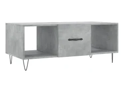 Mesa de centro 102x50x40 cm madeira processada cinza cimento PT410497^ Mesa De Centro