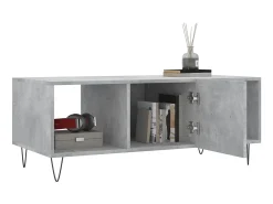 Mesa de centro 102x50x40 cm madeira processada cinza cimento PT410497^ Mesa De Centro