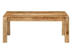 New vidaxl Mesa de centro 100x55x40 cm madeira de mangueira maciça Natural claro