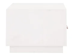 New vidaxl Mesa de centro 80x50x35 cm madeira de pinho maciça Branco