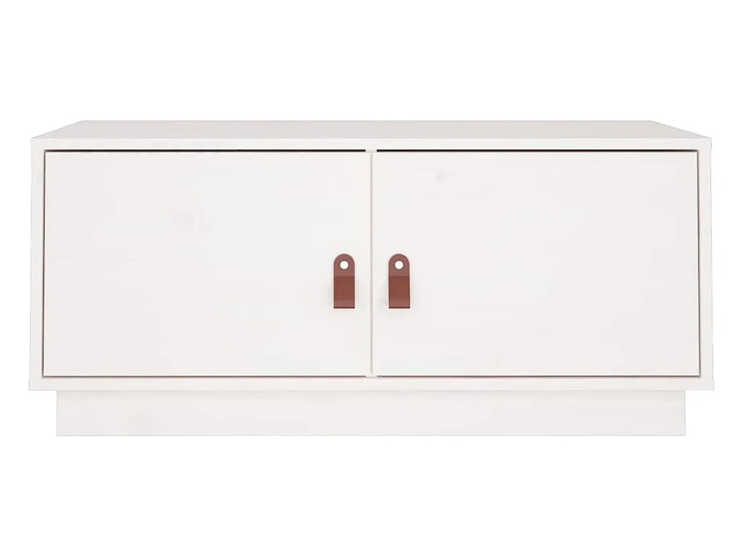 New vidaxl Mesa de centro 80x50x35 cm madeira de pinho maciça Branco