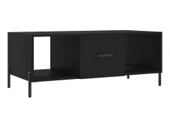Mesa De Centro* Mesa de centro 102x50x40 cm madeira processada PT450989 Preto