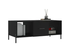 Mesa De Centro* Mesa de centro 102x50x40 cm madeira processada PT450989 Preto