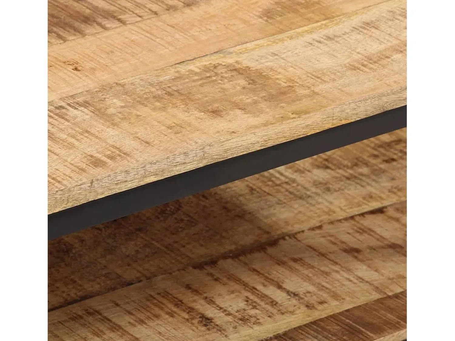 Outlet vidaxl Mesa de centro 100x50x35 cm madeira de mangueira áspera maciça Natural claro