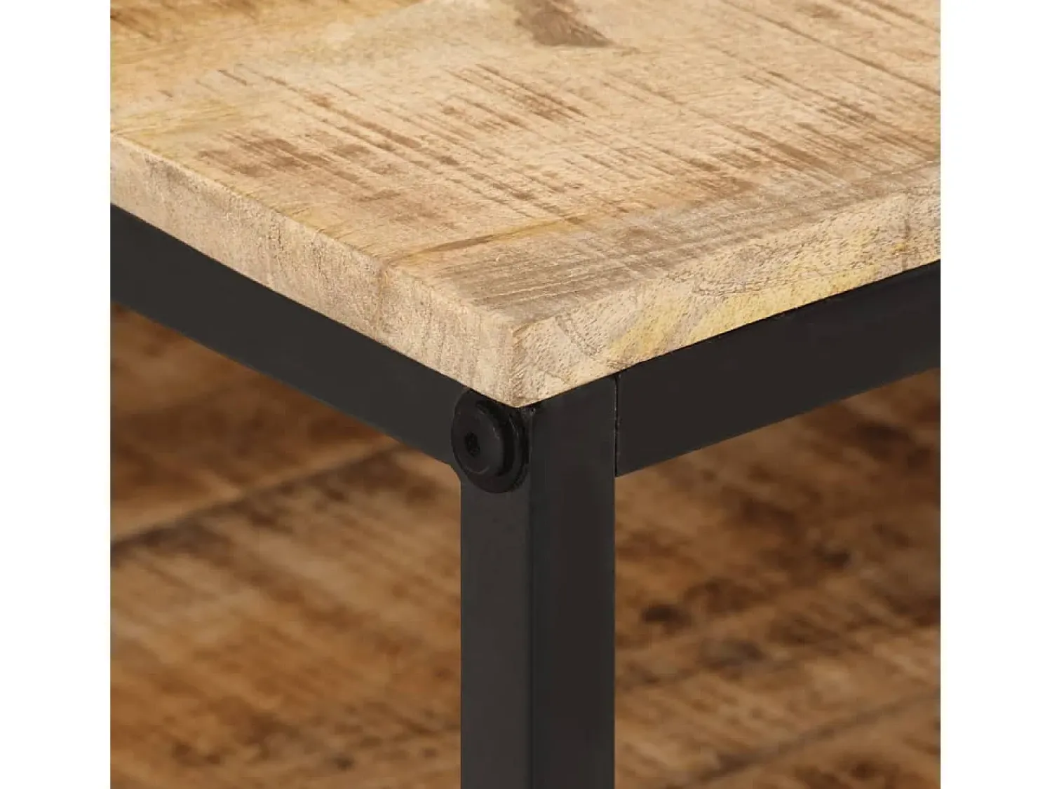 Outlet vidaxl Mesa de centro 100x50x35 cm madeira de mangueira áspera maciça Natural claro