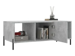 Best Mesa de centro 102x50x40 cm madeira processada cinza cimento PT234189 Cinzento