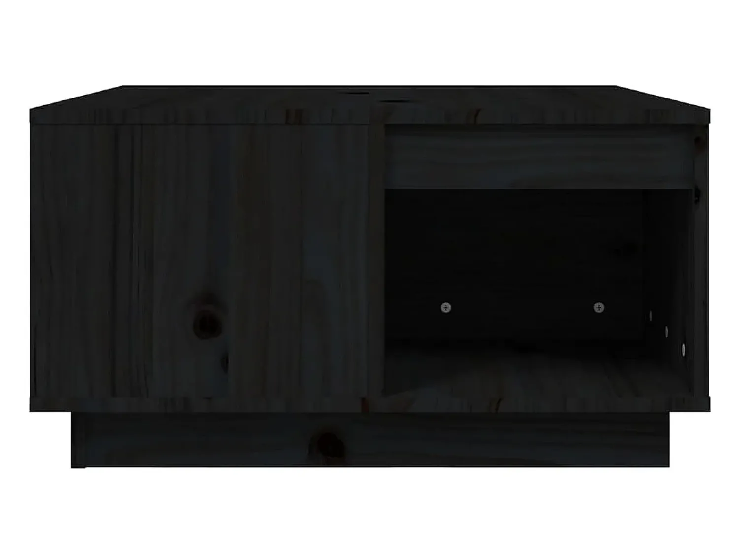 Mesa De Centro|vidaxl Mesa de centro 60x61x32,5 cm madeira de pinho maciça Preto