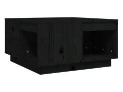 Mesa De Centro|vidaxl Mesa de centro 60x61x32,5 cm madeira de pinho maciça Preto