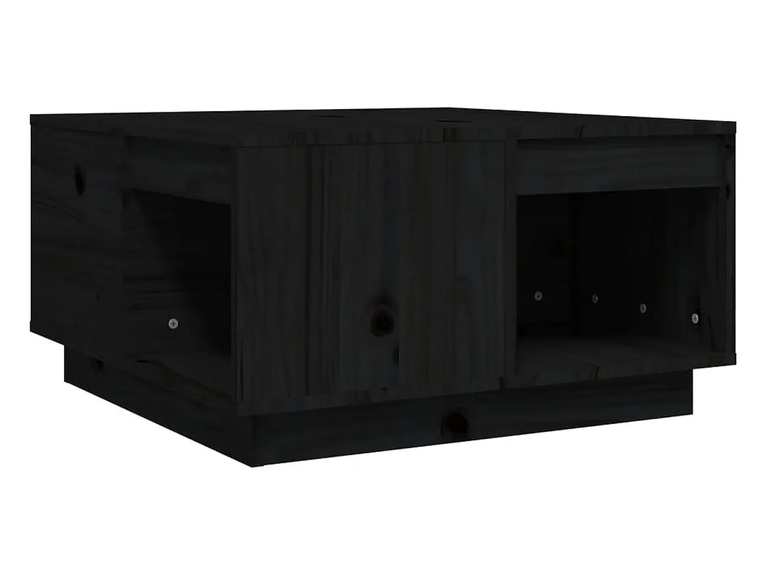 Mesa De Centro|vidaxl Mesa de centro 60x61x32,5 cm madeira de pinho maciça Preto