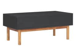 Best vidaxl Mesa de centro 90x50x40 cm madeira de acácia maciça e MDF Natural claro