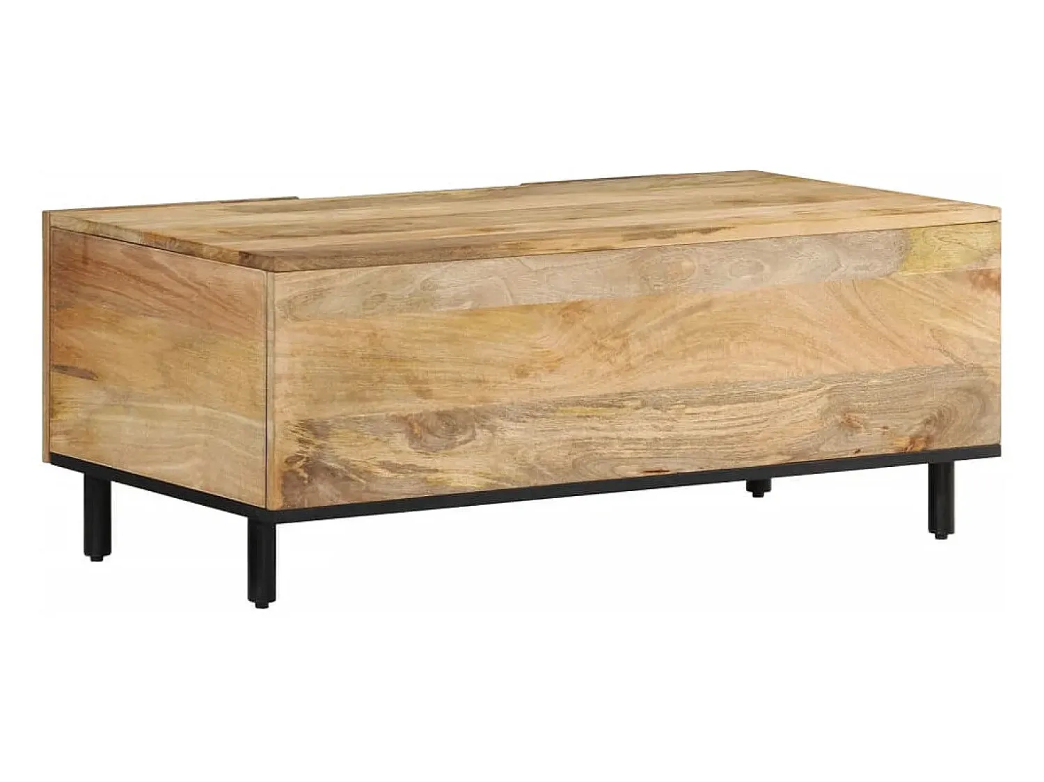 Mesa De Centro*vidaxl Mesa de centro 100x54x40 cm madeira de mangueira maciça Natural claro