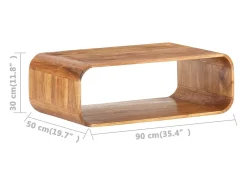 Mesa De Centro|vidaxl Mesa de centro 90x50x30 cm madeira de acácia maciça Natural claro
