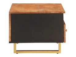 Mesa de centro 80x54x40 cm mangueira maciça e preto PT193811^ Mesa De Centro
