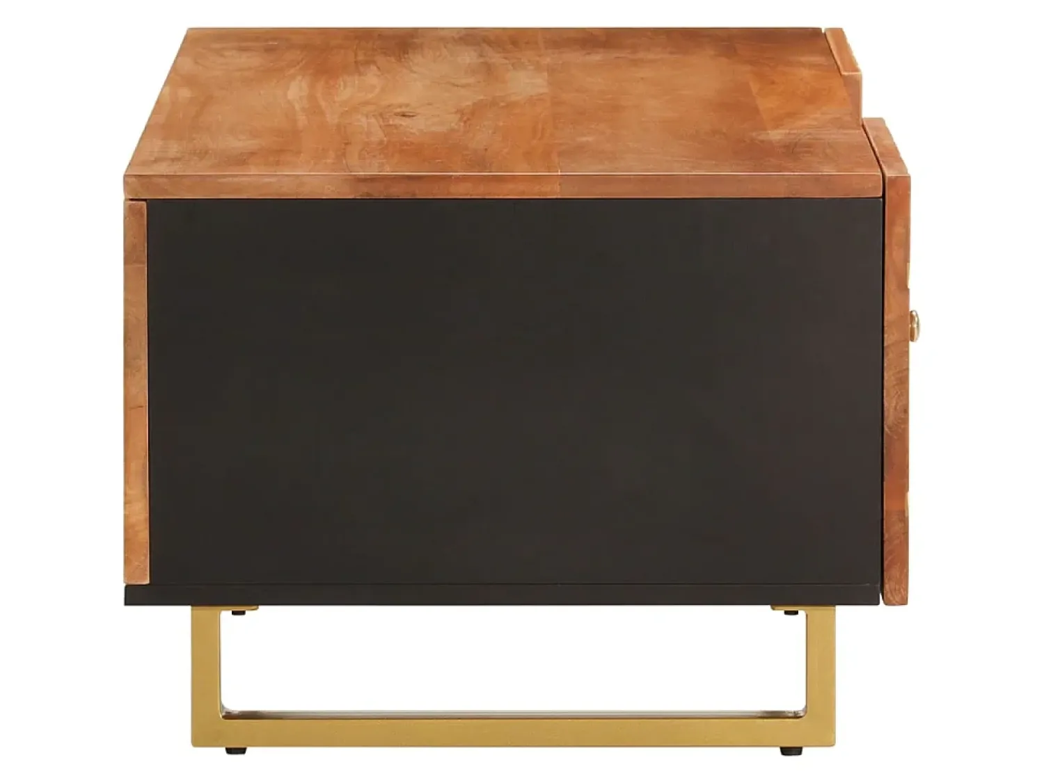 Mesa de centro 100x54x40 cm mangueira maciça e preto PT949746 Castanho