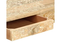 vidaxl Mesa de centro 110x50x45 cm mangueira maciça pintada à mão^ Mesa De Centro