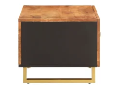 Mesa De Centro| Mesa de centro 80x50x40 cm mangueira maciça e preto PT473496 Castanho