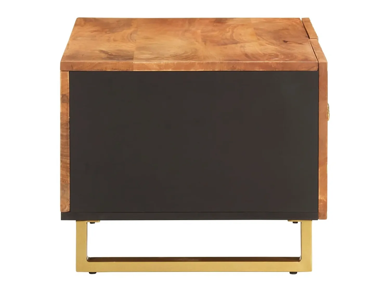 Mesa De Centro| Mesa de centro 80x50x40 cm mangueira maciça e preto PT473496 Castanho