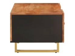 Mesa De Centro|vidaxl Mesa de centro 100x54x40 cm mangueira maciça castanho e preto Natural claro