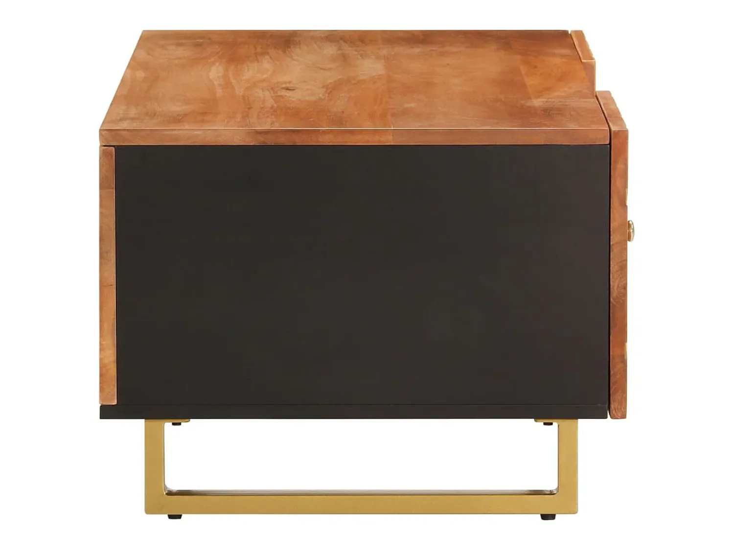 Mesa De Centro|vidaxl Mesa de centro 100x54x40 cm mangueira maciça castanho e preto Natural claro