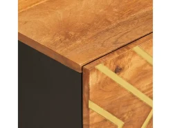 Mesa De Centro|vidaxl Mesa de centro 100x54x40 cm mangueira maciça castanho e preto Natural claro