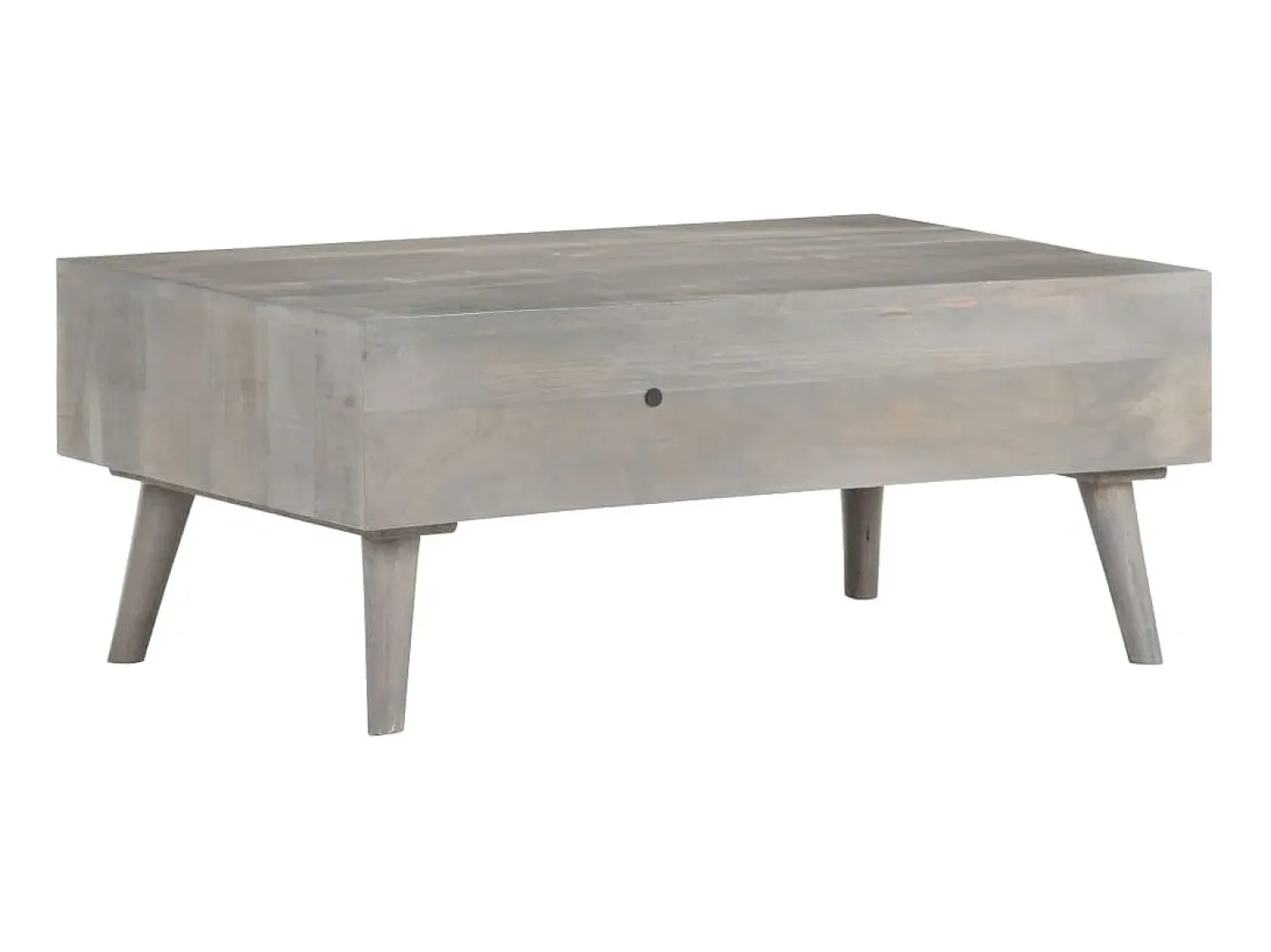 Outlet Mesa de centro 100x60x40 cm mangueira maciça áspera PT223652 Cinzento
