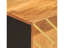 Mesa De Centro|vidaxl Mesa de centro 80x50x40 cm mangueira maciça castanho e preto Natural claro