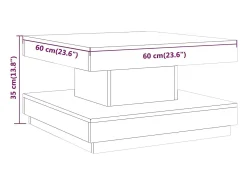 vidaxl Mesa de centro 60x60x35 cm MDF castanho-escuro^ Mesa De Centro