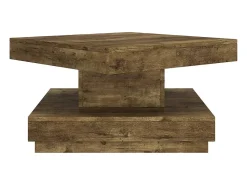 vidaxl Mesa de centro 60x60x35 cm MDF castanho-escuro^ Mesa De Centro