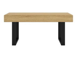 Mesa De Centro* Mesa de centro 90x45x40 cm MDF e ferro -claro e preto PT960972 Castanho
