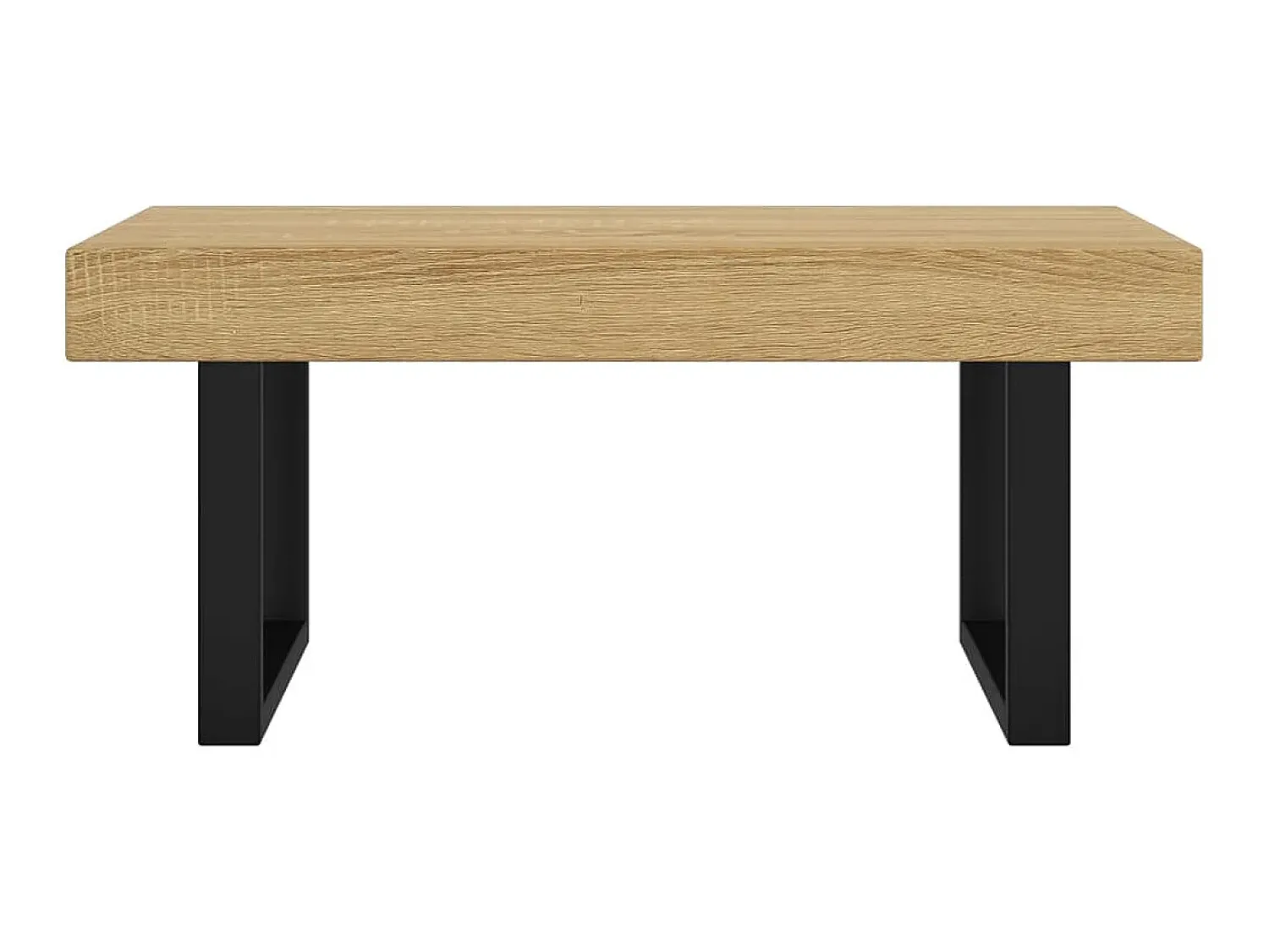 Mesa De Centro* Mesa de centro 90x45x40 cm MDF e ferro -claro e preto PT960972 Castanho