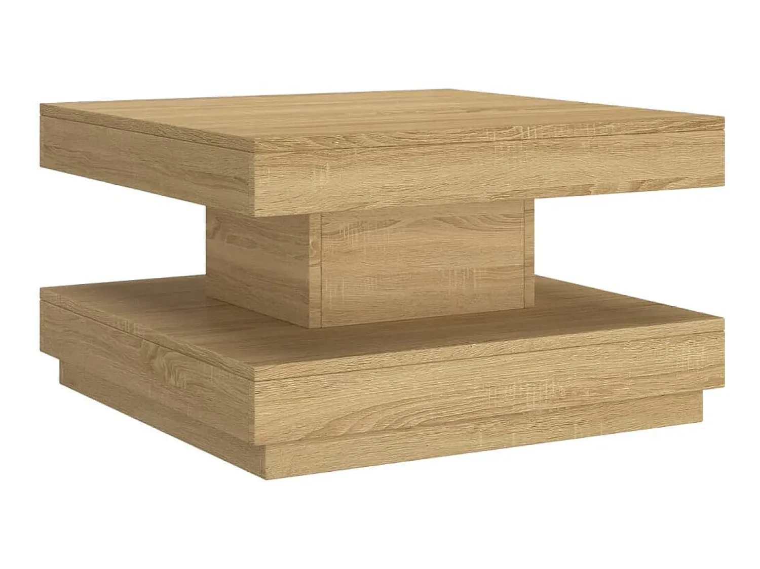 Mesa De Centro* Mesa de centro 60x60x35 cm MDF -claro PT966253 Castanho