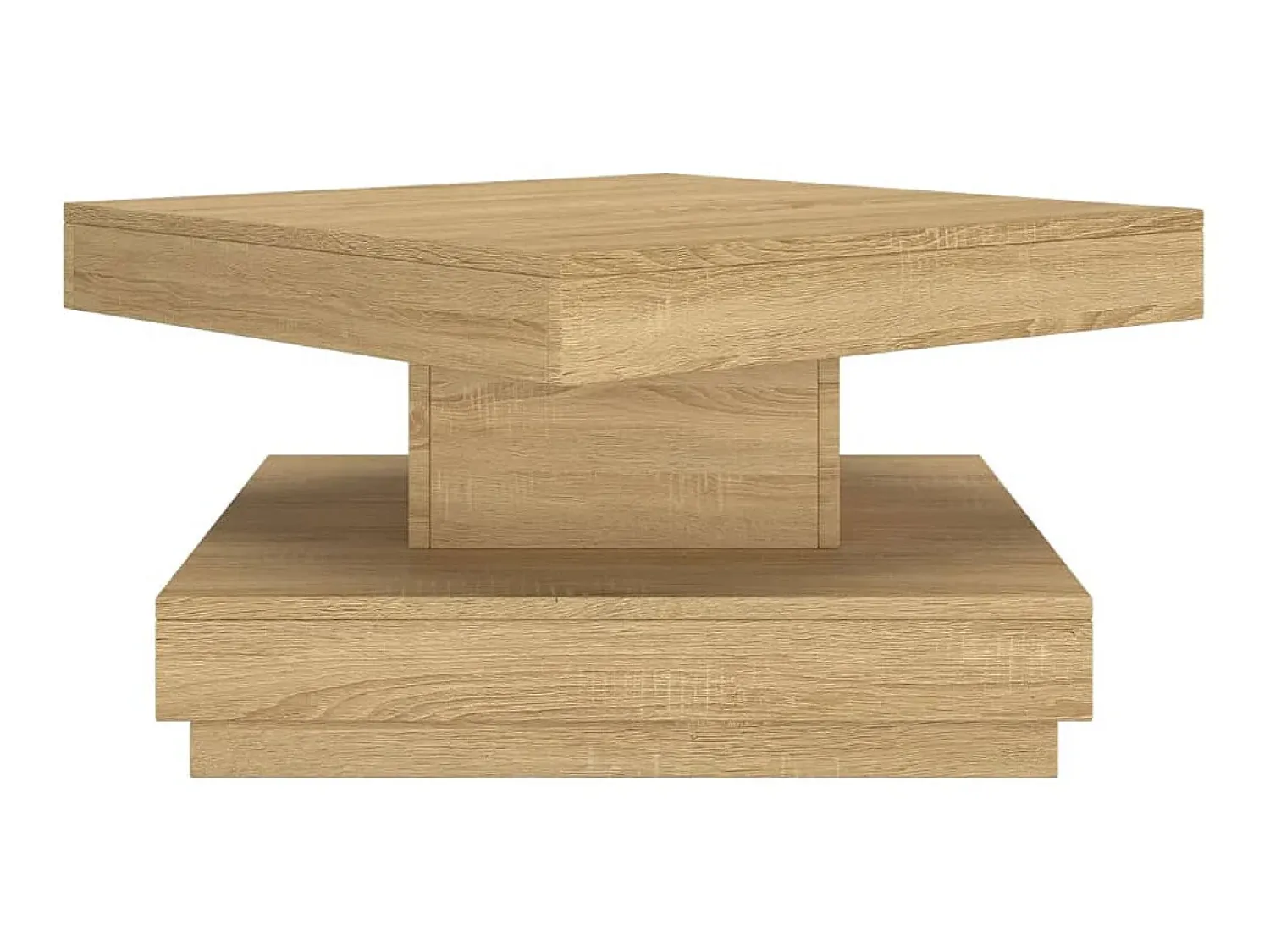 Mesa De Centro* Mesa de centro 60x60x35 cm MDF -claro PT966253 Castanho
