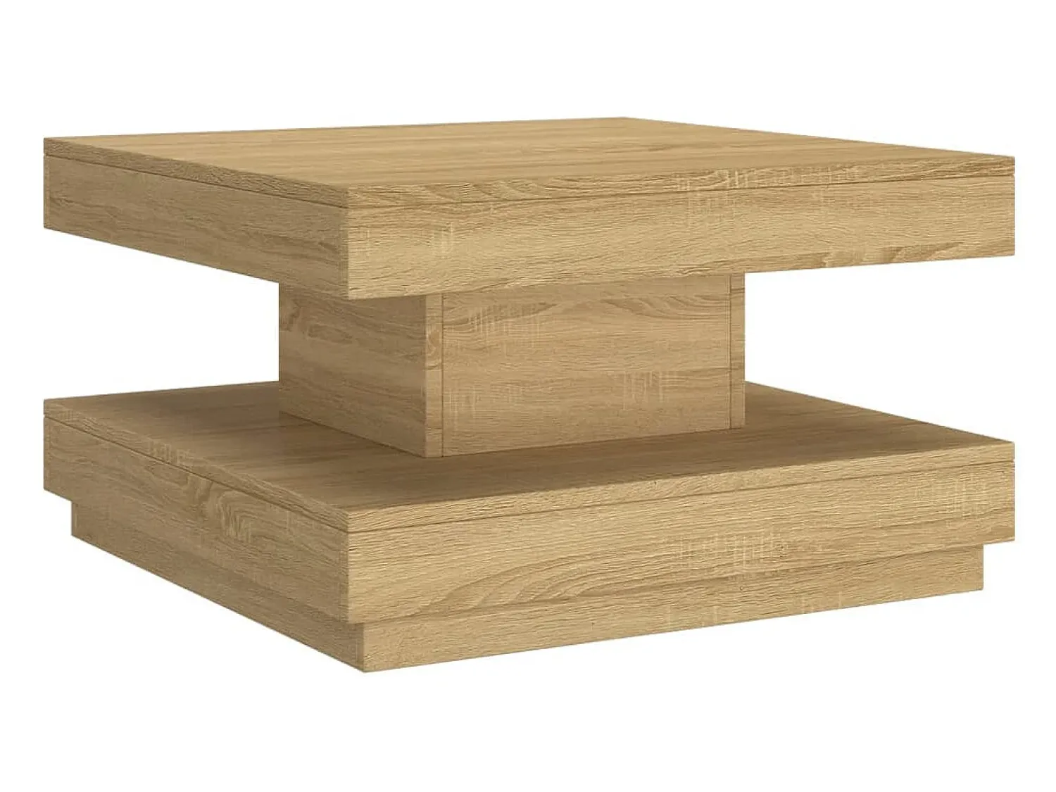 Discount vidaxl Mesa de centro 60x60x35 cm MDF castanho-claro Natural claro