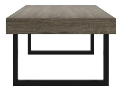 Mesa De Centro*vidaxl Mesa de centro 120x60x40 cm MDF e ferro e preto Cinzento