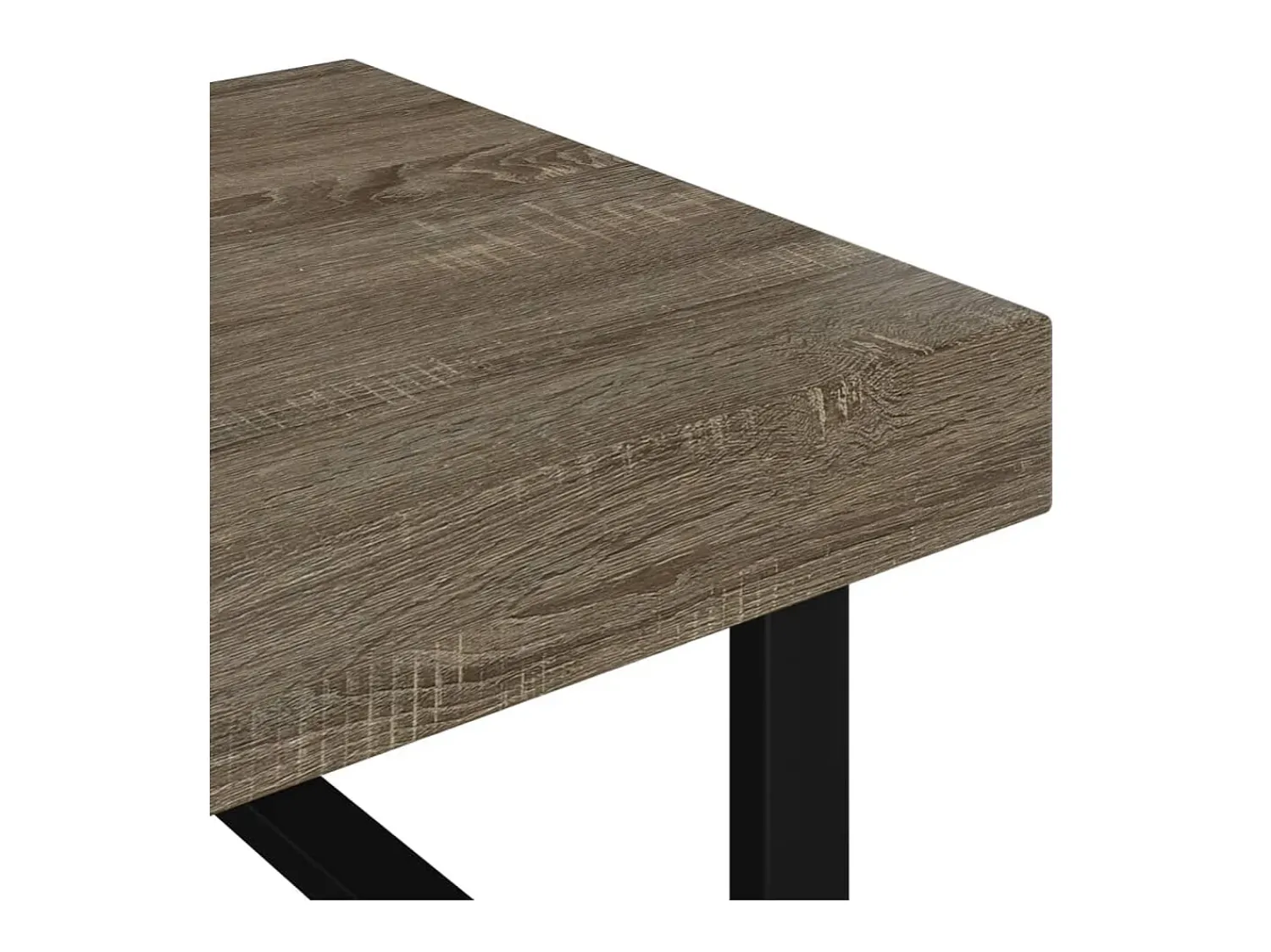 Mesa De Centro| Mesa de centro 120x60x40 cm MDF e ferro e preto PT855062 Cinzento