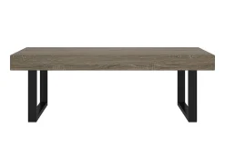 Mesa De Centro| Mesa de centro 120x60x40 cm MDF e ferro e preto PT855062 Cinzento