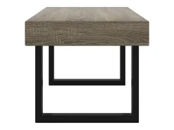 vidaxl Mesa de centro 90x45x40 cm MDF e ferro e preto^ Mesa De Centro