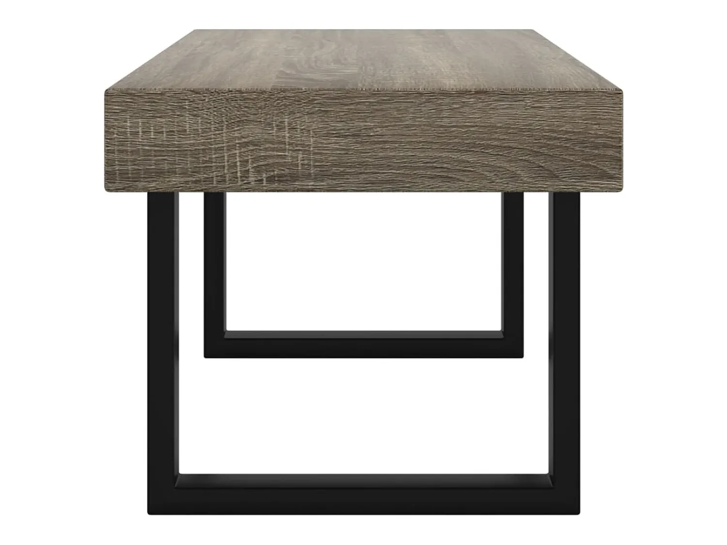 vidaxl Mesa de centro 90x45x40 cm MDF e ferro e preto^ Mesa De Centro