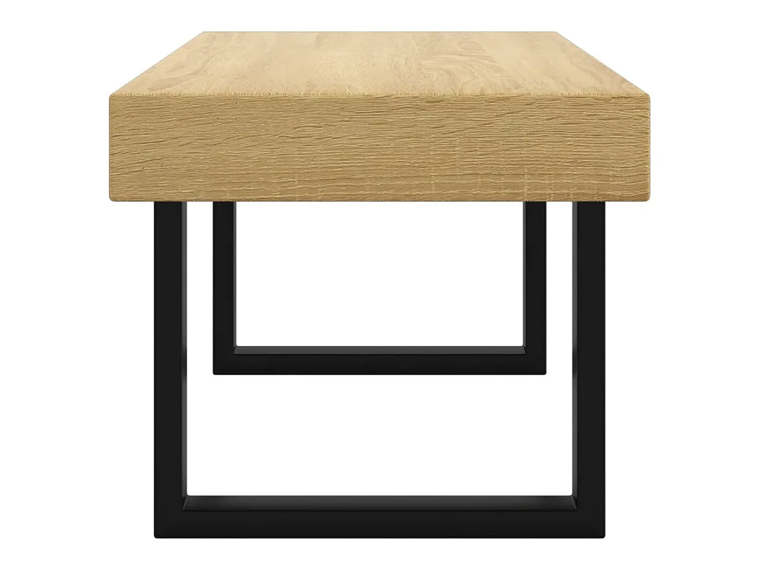 Mesa De Centro*vidaxl Mesa de centro 90x45x40 cm MDF e ferro castanho-claro e preto Natural claro