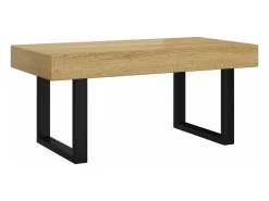 Mesa De Centro*vidaxl Mesa de centro 90x45x40 cm MDF e ferro castanho-claro e preto Natural claro
