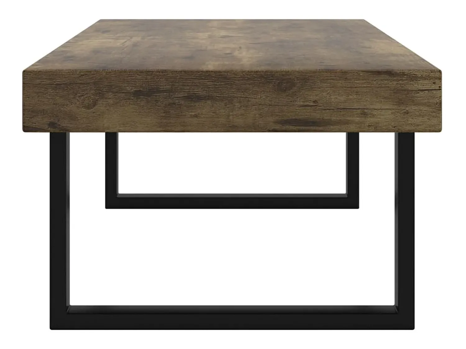 Mesa de centro 120x60x40 cm MDF e ferro -escuro e preto PT171116^ Mesa De Centro