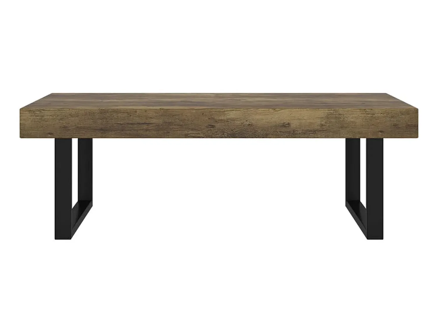 Mesa de centro 120x60x40 cm MDF e ferro -escuro e preto PT171116^ Mesa De Centro