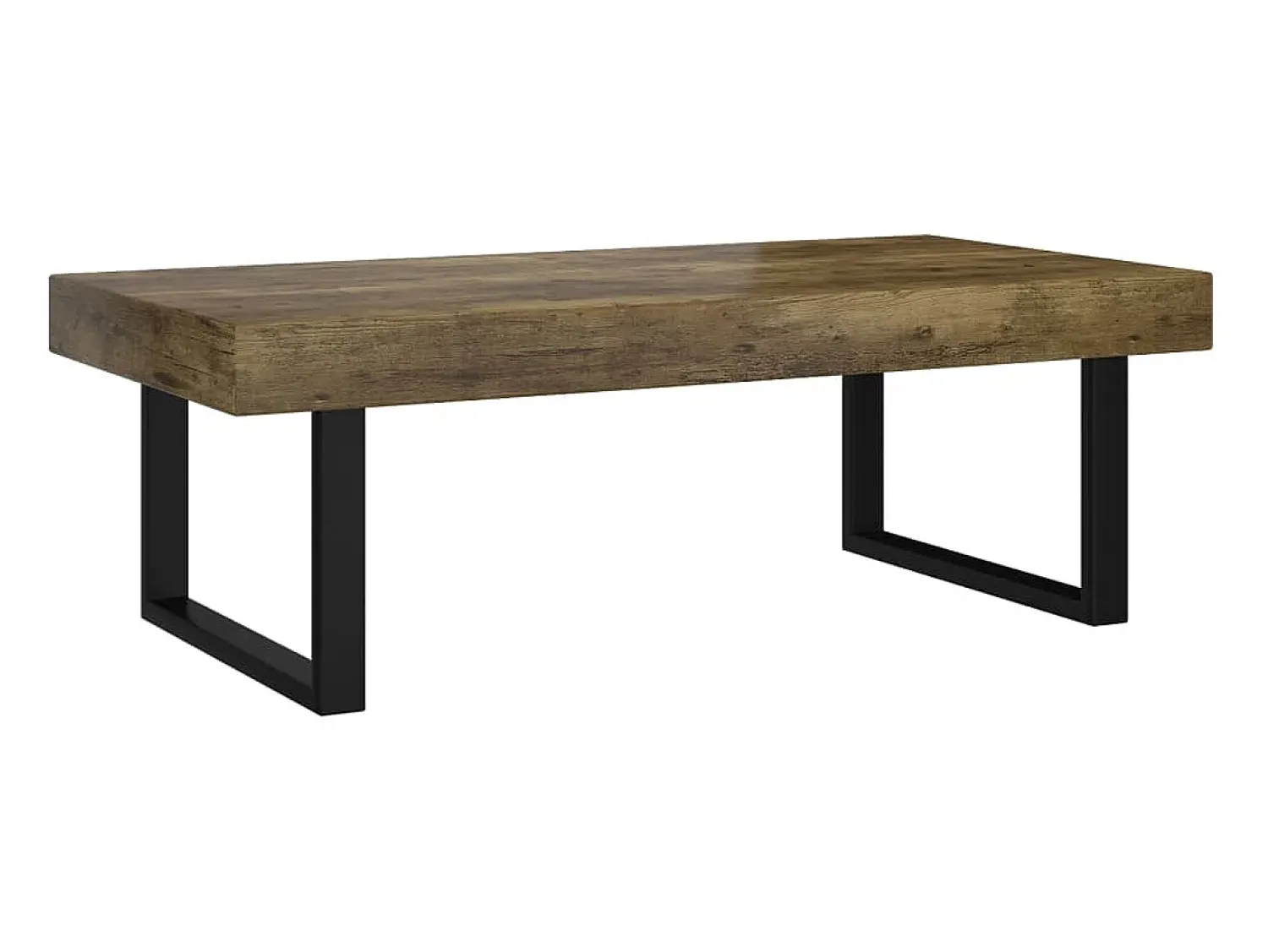 Mesa De Centro*vidaxl Mesa de centro 120x60x40 cm MDF e ferro -escuro e preto Castanho