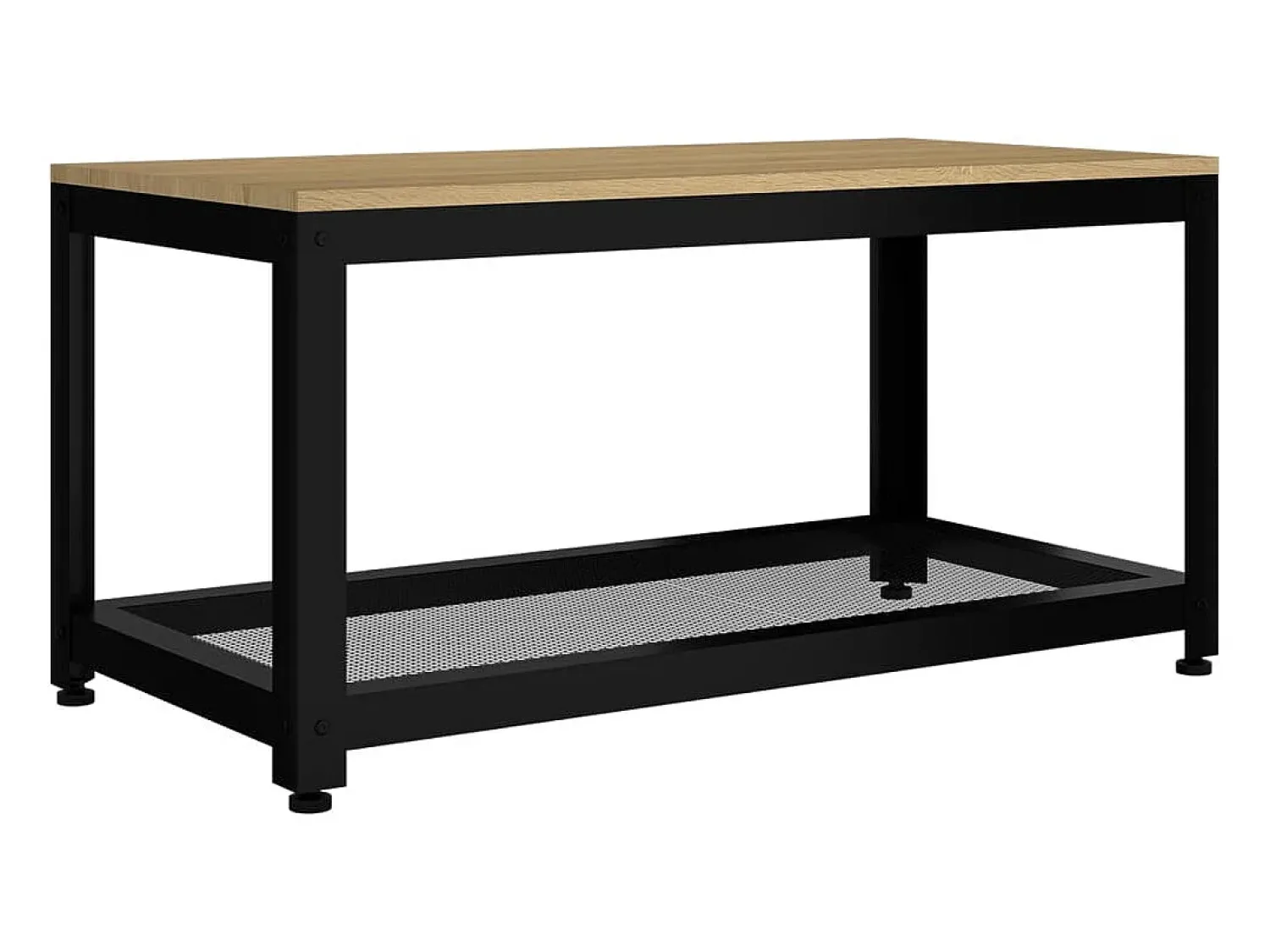 Mesa De Centro*vidaxl Mesa de centro 90x45x45 cm MDF e ferro castanho-claro e preto Natural claro